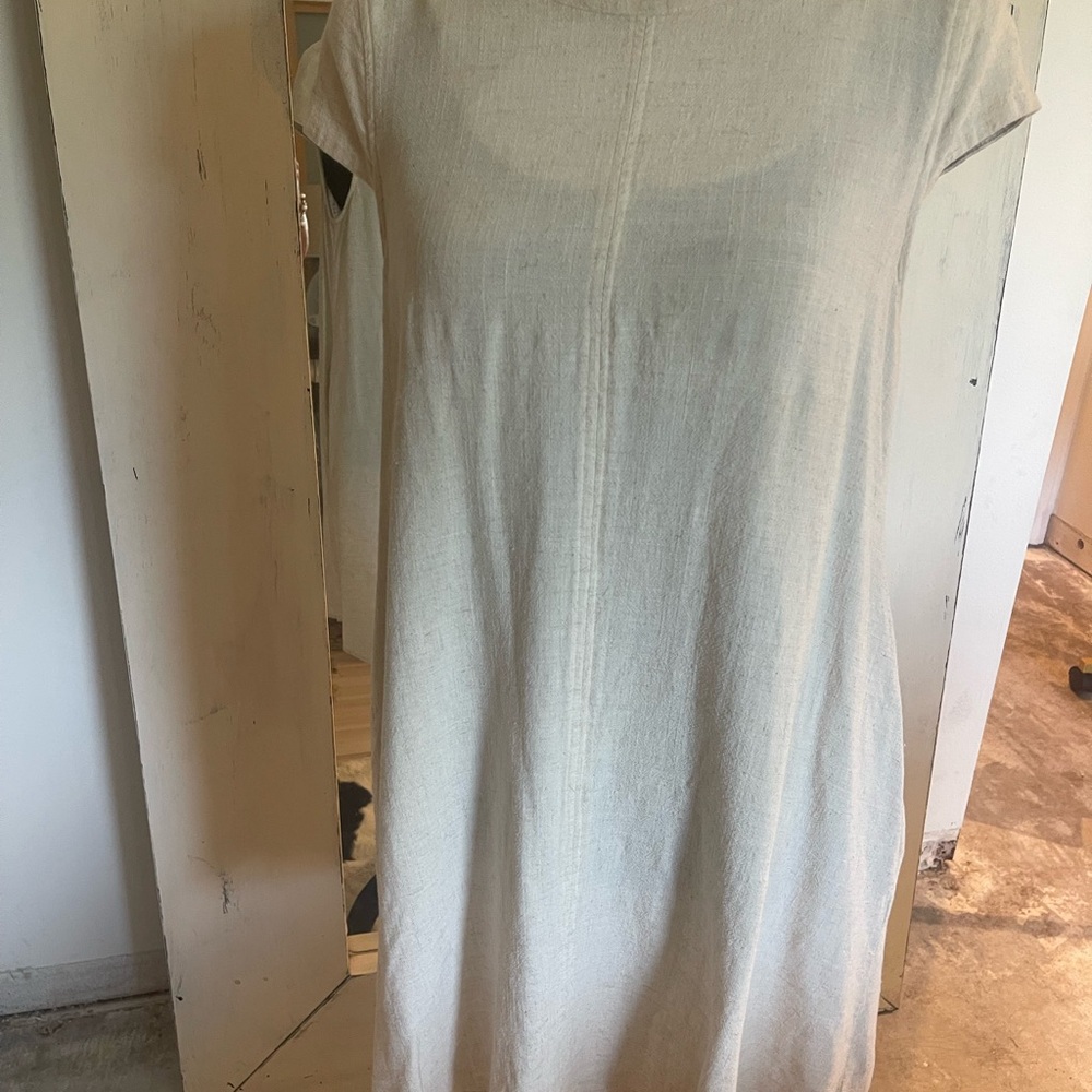 Monteau Cream Long Sleeve Sundress